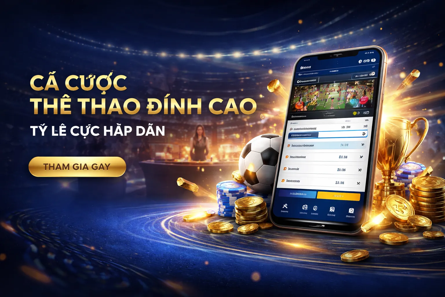 Sân vận động thể thao sôi động với đèn sáng chói, biểu tượng của thể thao cá cược tại Sin88